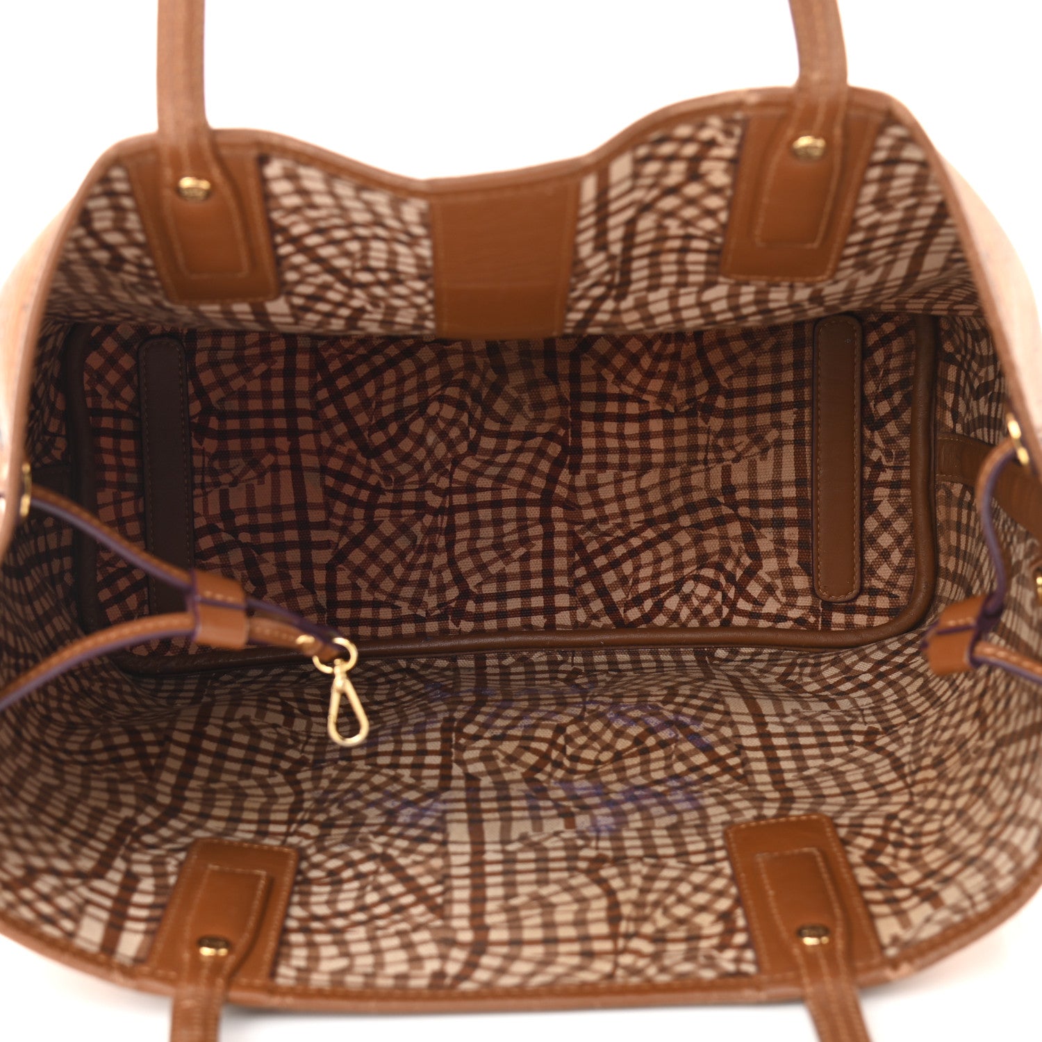 MCM Visetos Medium Liz Reversible Shopper Tote Cognac 8 of 17
