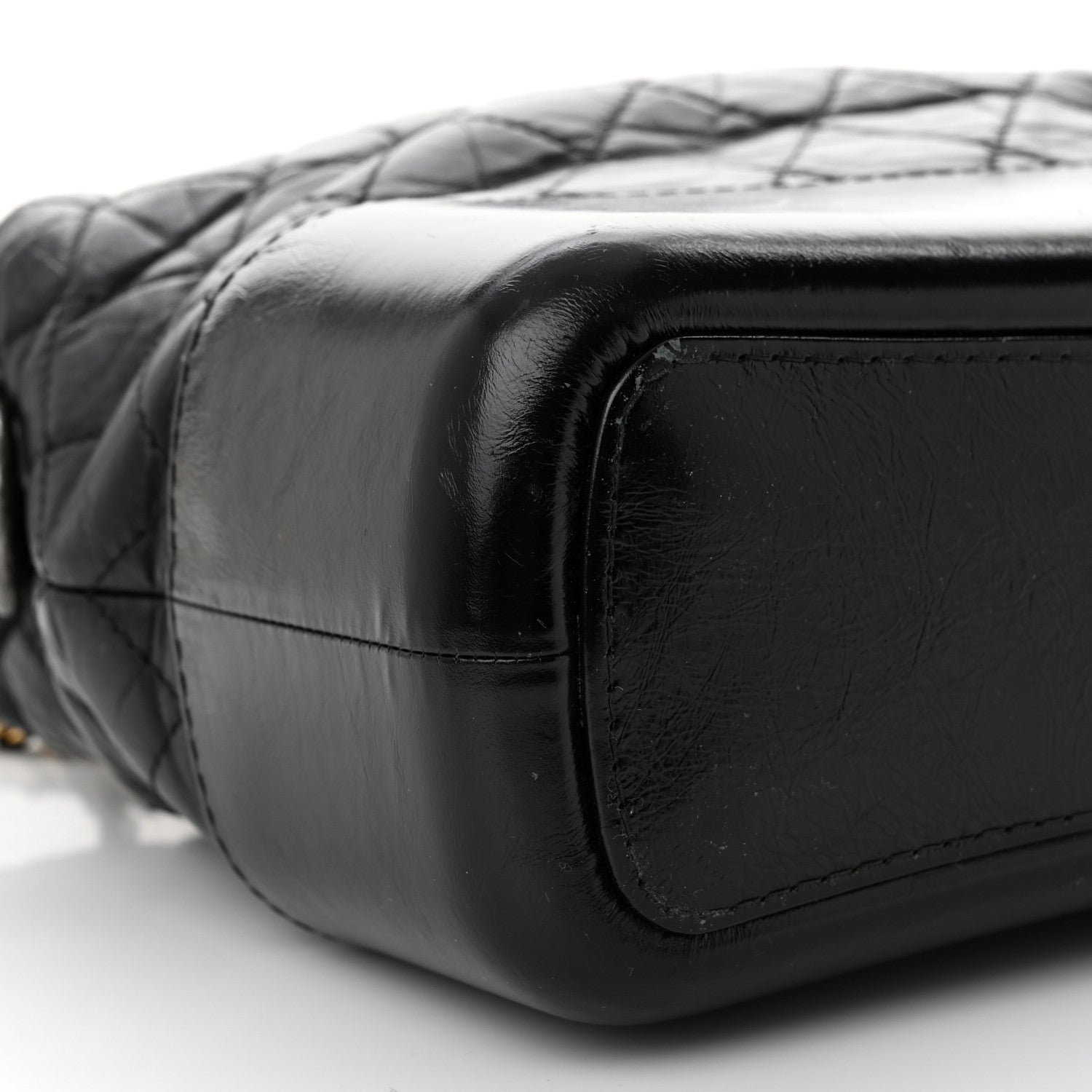 Chanel Aged Calfskin Quilted Medium Gabrielle Hobo Black 9 of 11