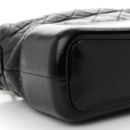 Chanel Aged Calfskin Quilted Medium Gabrielle Hobo Black 9 of 11