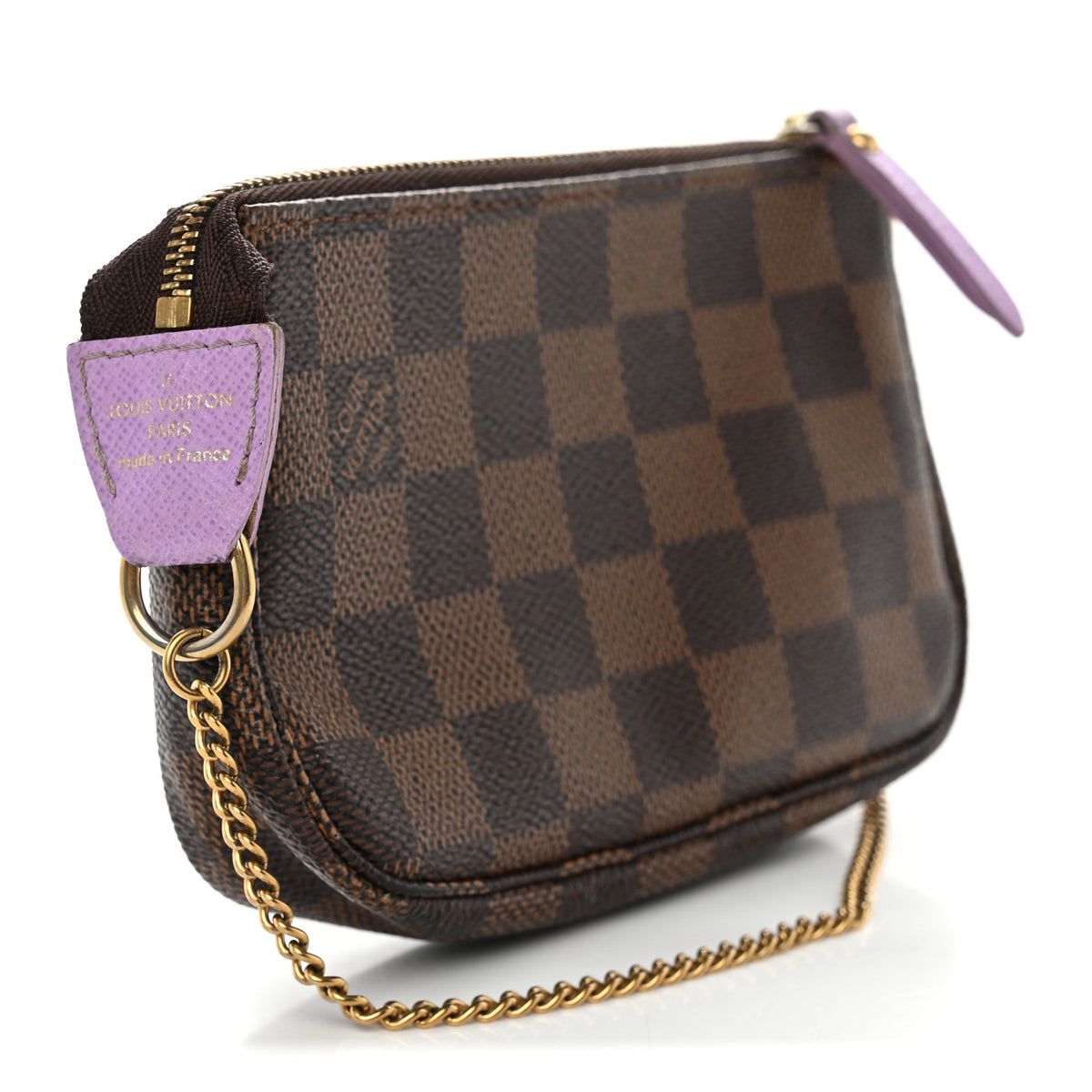 Damier Ebene Illustre Mini Pochette Accessories Violet