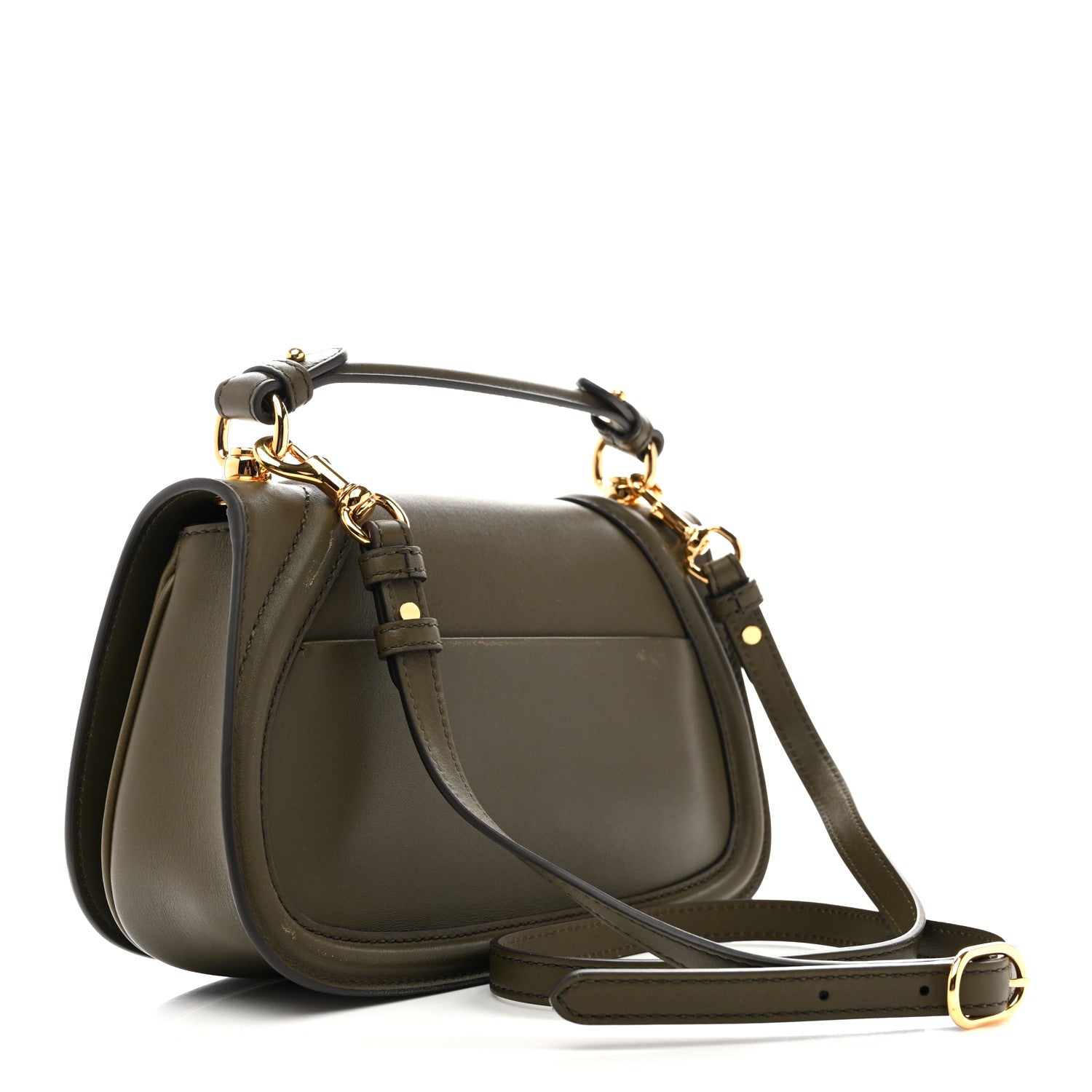 Gucci Roxy Calfskin Medium Blondie Top Handle Bag Forest Green 3 of 10