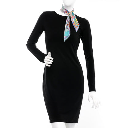 Hermes Silk Cavalleria d'etriers Twilly Celadon Bleu Vieux Rose 2 of 3