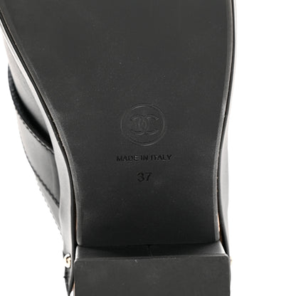 Chanel Calfskin CC Turn Lock Clogs 37 Black 6 of 9