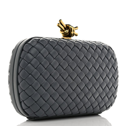 Bottega Veneta Nappa Intrecciato Minaudiere Knot Clutch Slate 3 of 7