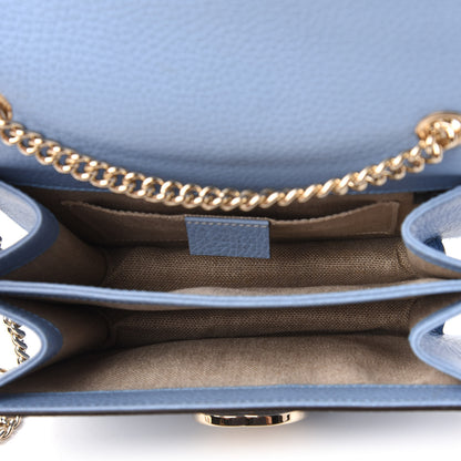 Gucci Dollar Calfskin Small Interlocking G Shoulder Bag Mineral Blue 5 of 11