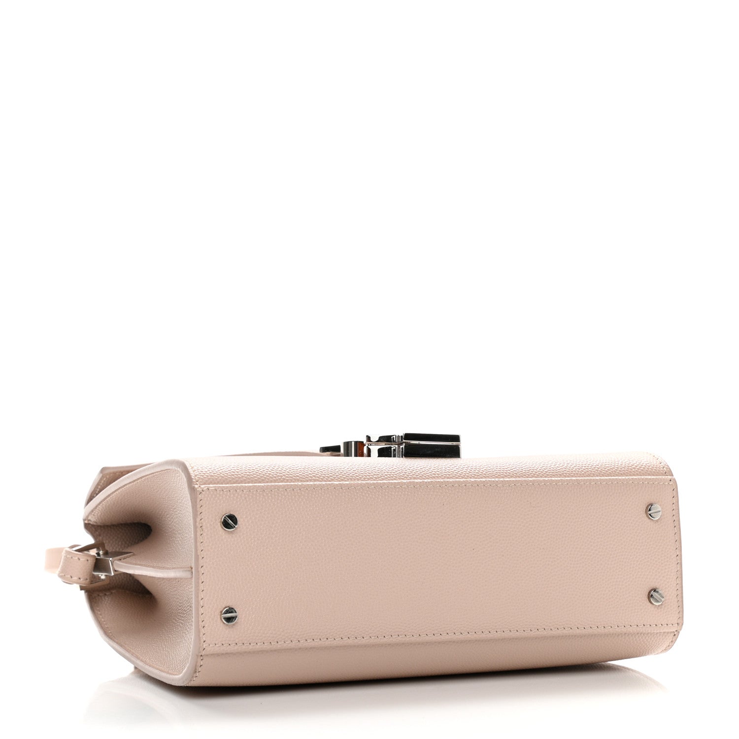 Saint Laurent Grain de Poudre Mini Classic Monogram Cassandra Top Handle Marble Pink 4 of 10
