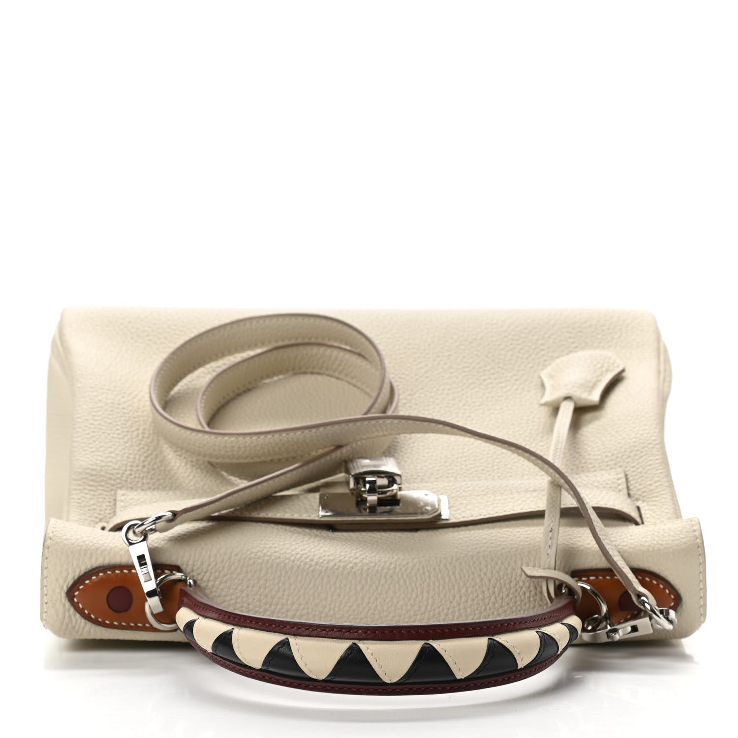 Hermes Togo Au Galop Kelly Retourne 28 Craie Rouge H Fauve Black 10 of 13