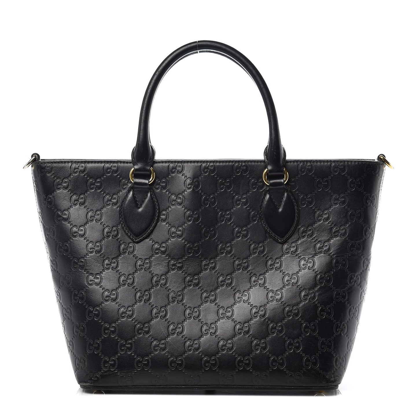 Guccissima Small Zippered Bucket Tote Black