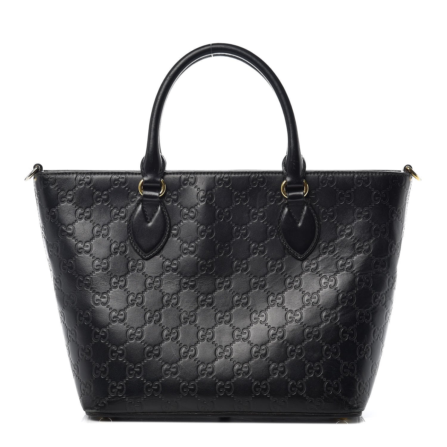 Gucci Guccissima Small Zippered Bucket Tote Black 1 of 13