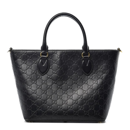 Gucci Guccissima Small Zippered Bucket Tote Black 1 of 13