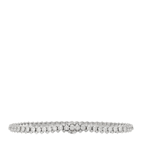 18K White Gold Diamond Triple Row Bracelet