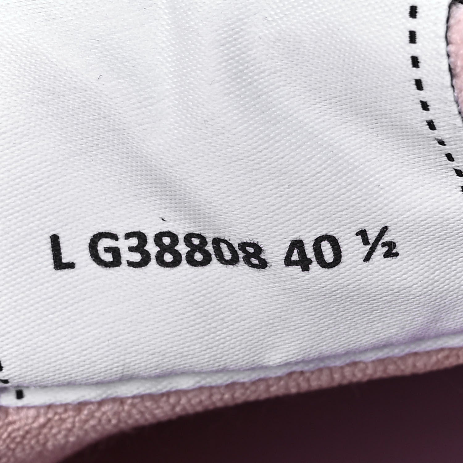 Chanel Grained Calfskin Fabric Womens Logo Sneakers 40.5 White Pink 9 of 10