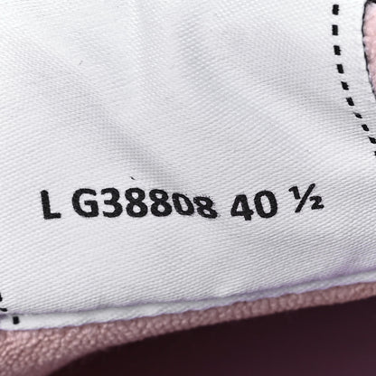 Chanel Grained Calfskin Fabric Womens Logo Sneakers 40.5 White Pink 9 of 10