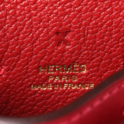 Hermes Tadelakt Mini Kelly Twilly Bag Charm Rouge Vif 5 of 6