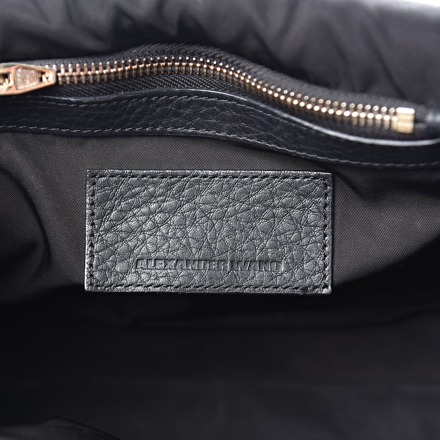 Alexander Wang Pebbled Lambskin Rockie Black Pale Gold Hardware 6 of 12