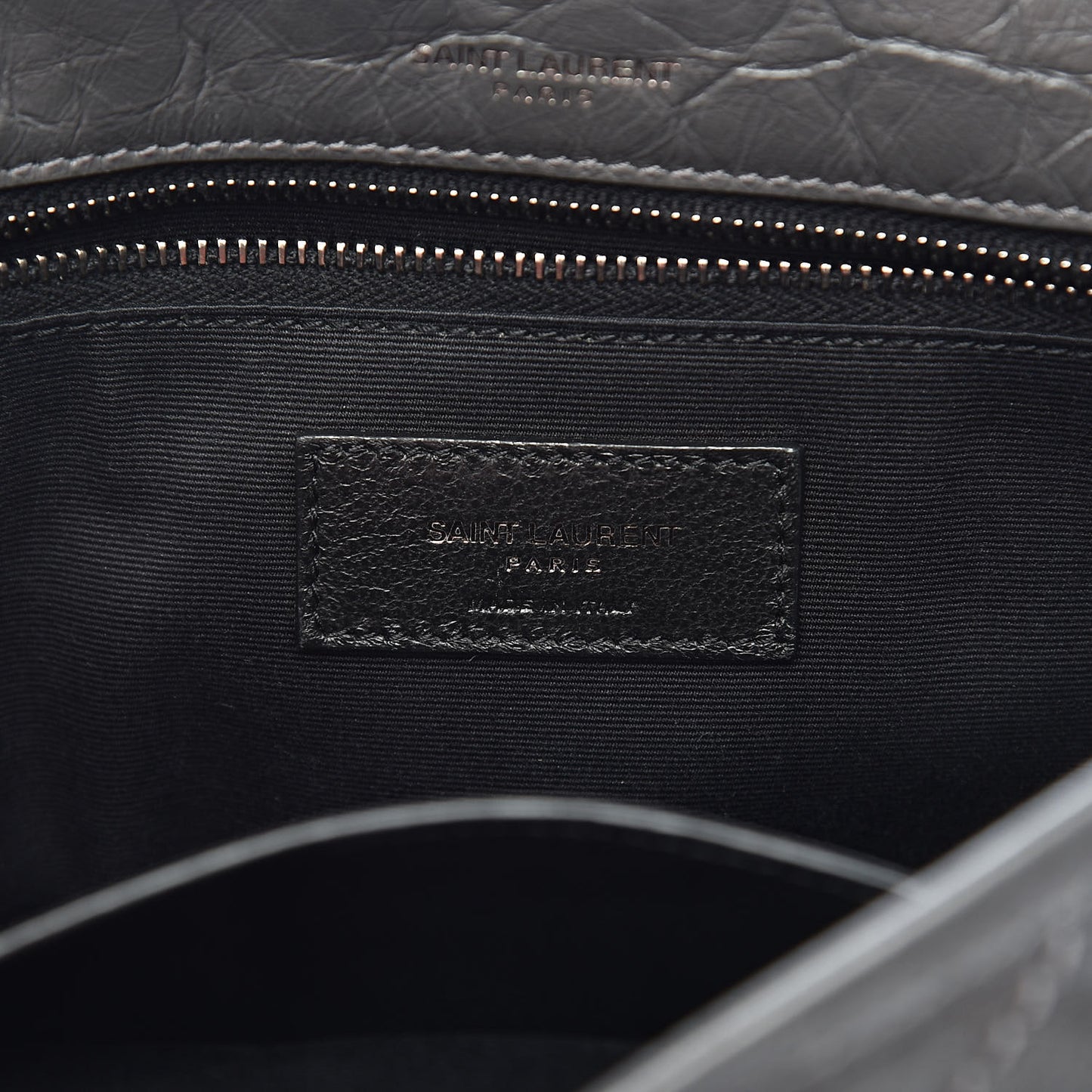 Crinkled Calfskin Matelasse Monogram Medium Niki Chain Satchel Fog