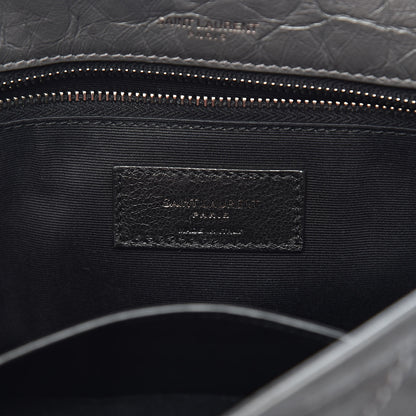 Saint Laurent Crinkled Calfskin Matelasse Monogram Medium Niki Chain Satchel Fog 7 of 12