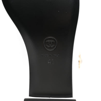 Chanel Patent Lambskin Mary Jane Flats 41 White Black 8 of 8