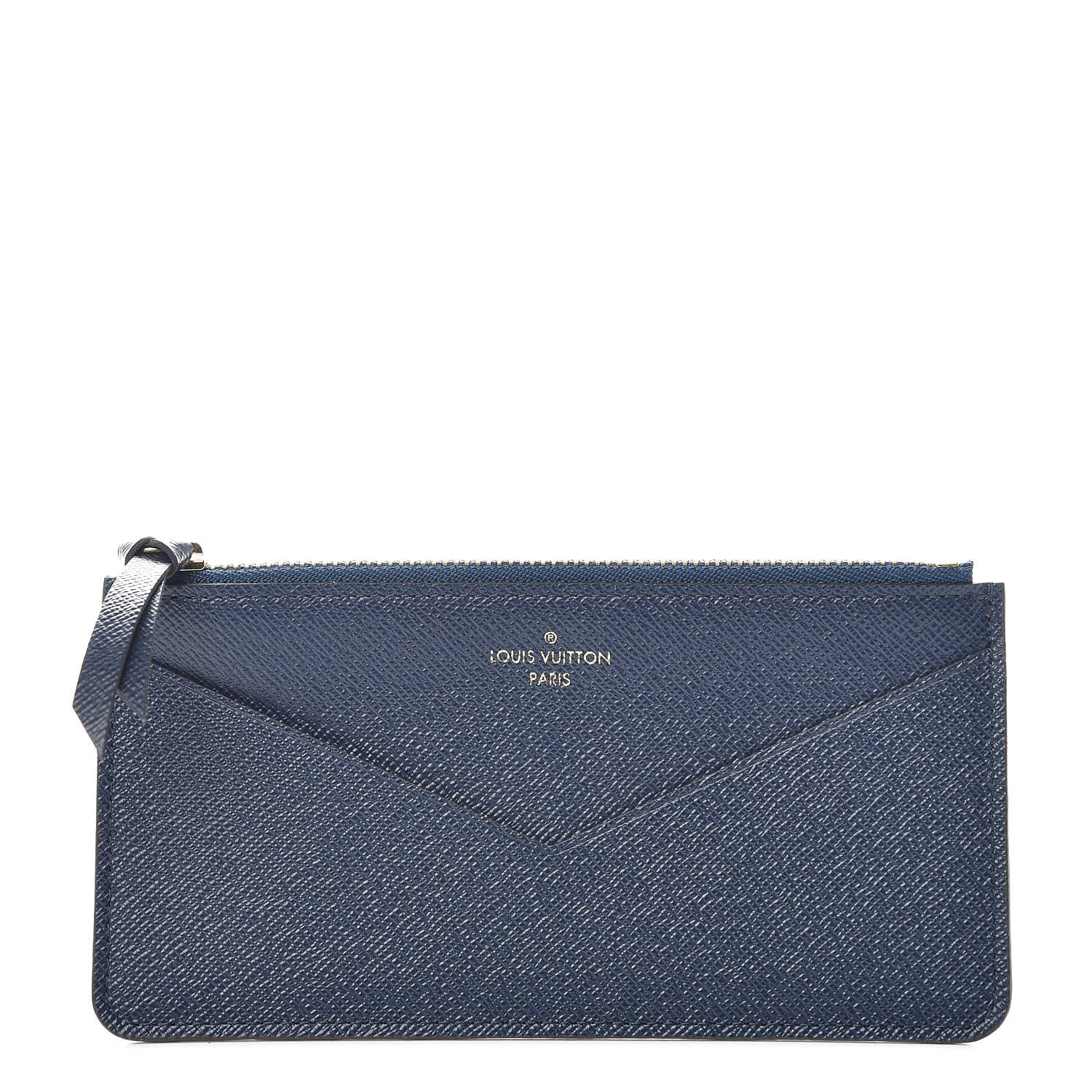 Louis Vuitton Calfskin Jeanne Wallet Zippered Insert Dark Blue 1 of 6