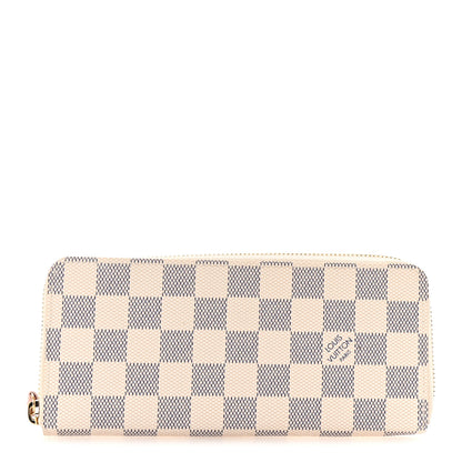 Louis Vuitton Damier Azur Clemence Wallet Rose Ballerine 1 of 6