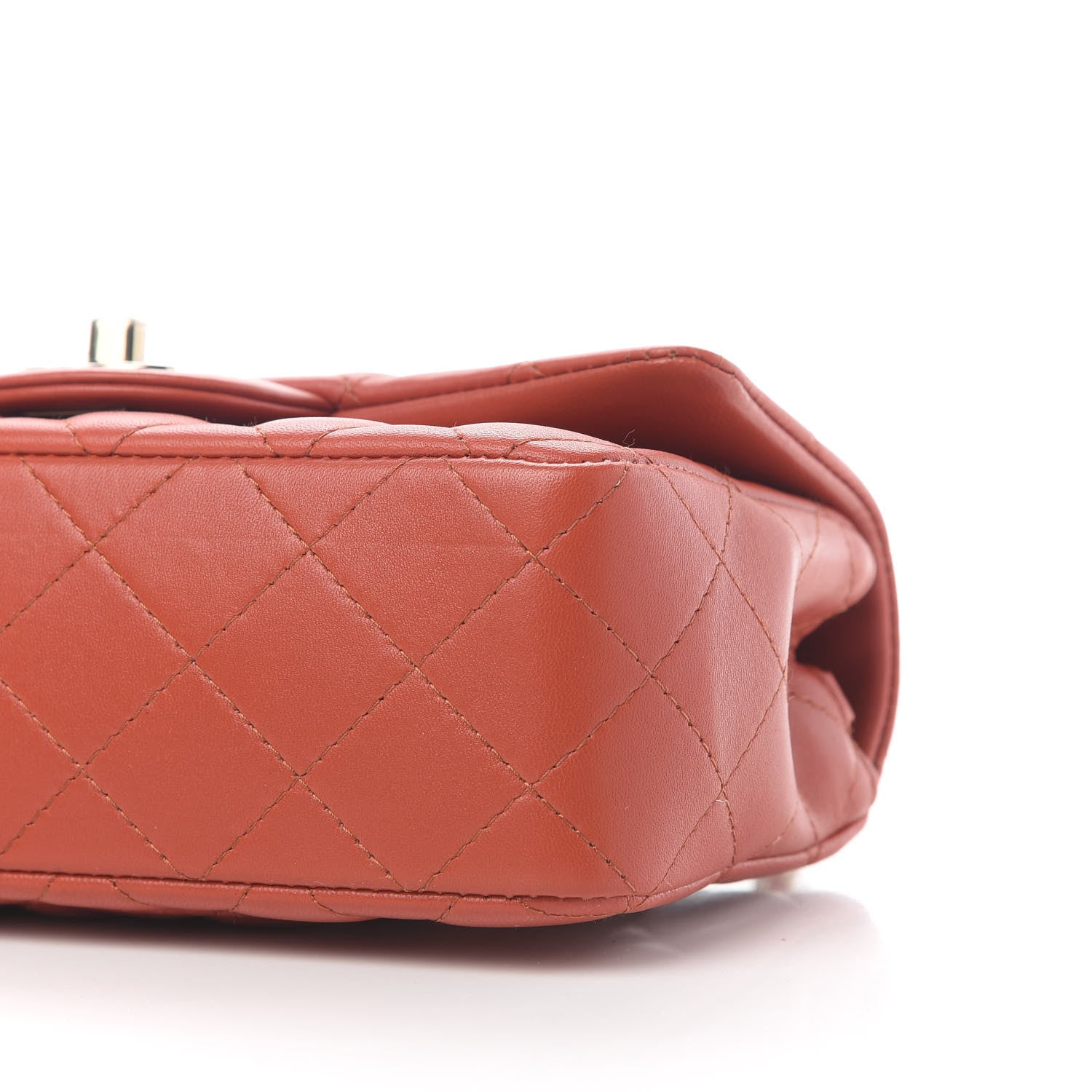 Chanel Lambskin Quilted Mini Rectangular Flap Brown 9 of 9