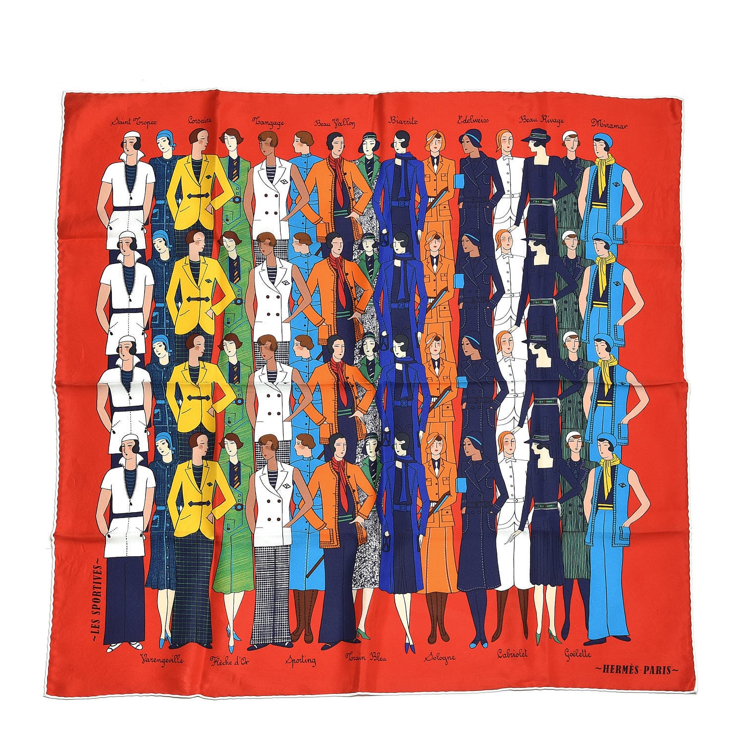 Hermes Silk Les Sportives Scarf 70 1 of 6