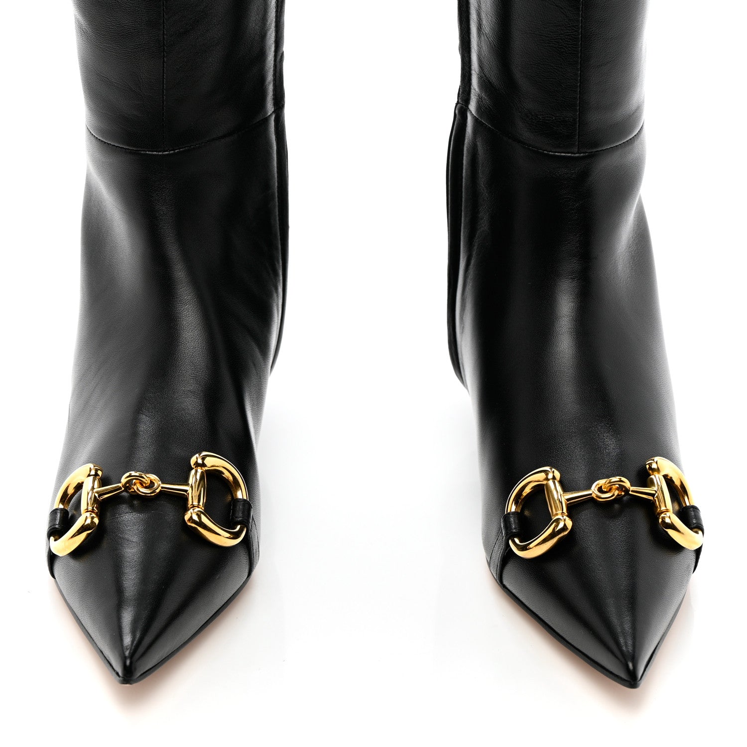 Gucci Nappa Horsebit Over The Knee Boots 35 Black 5 of 15