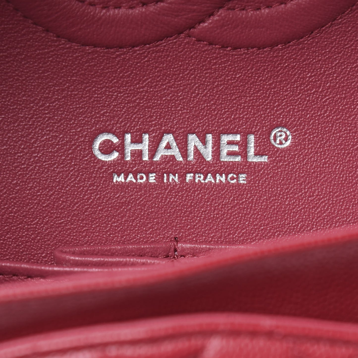 Caviar Quilted Medium Double Flap Dark Red