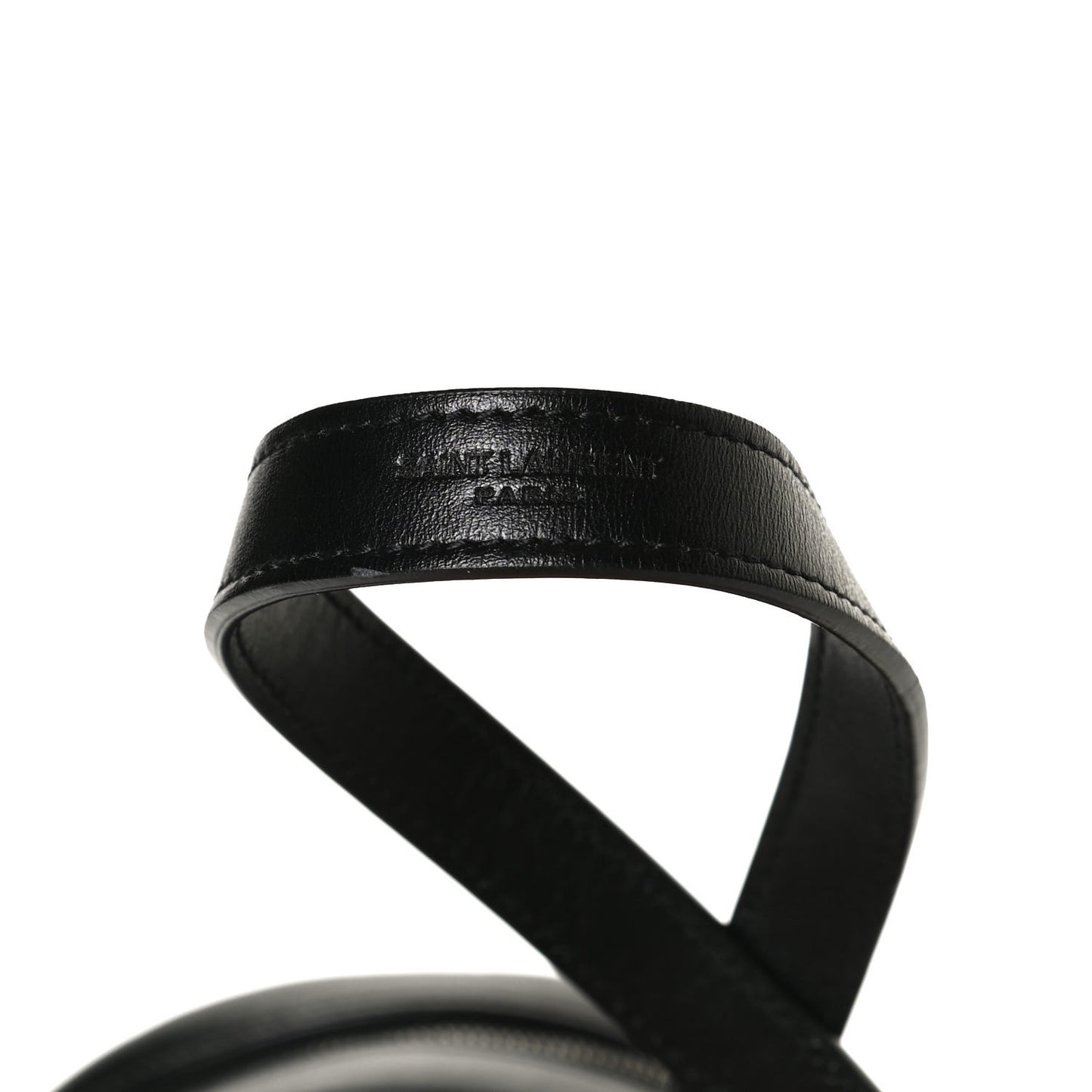 Calfskin Matelasse Chevron Round Vinyle Camera Bag Black