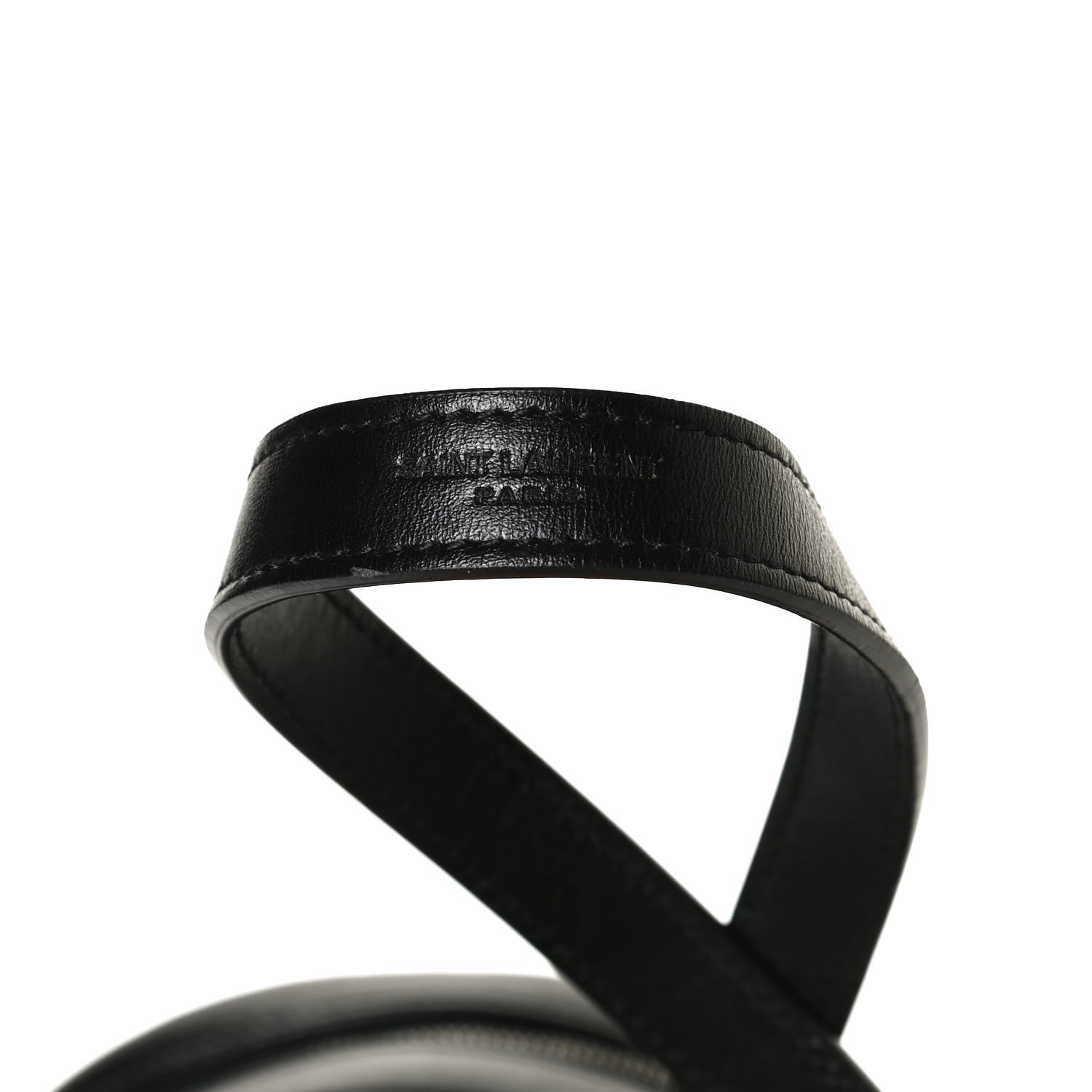Saint Laurent Calfskin Matelasse Chevron Round Vinyle Camera Bag Black 7 of 13