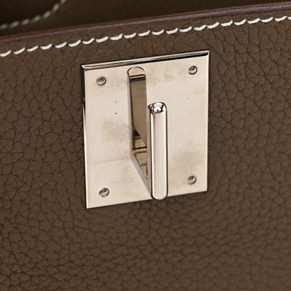 Hermes Taurillon Clemence Jypsiere 28 Etoupe 12 of 13