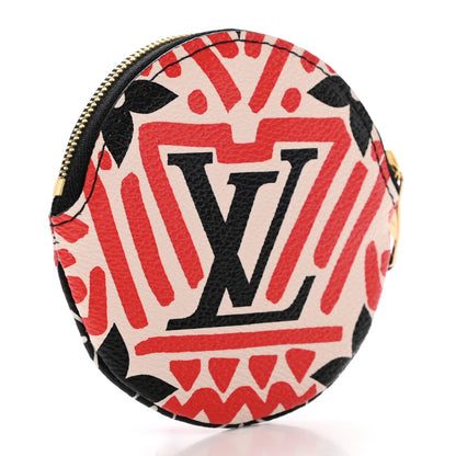 Louis Vuitton Monogram Giant Crafty Round Coin Purse Creme Rouge 3 of 7