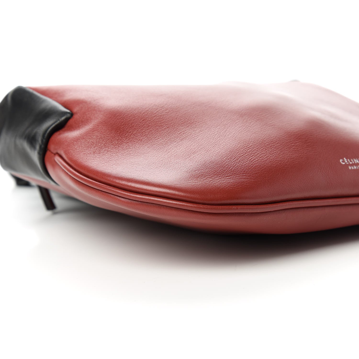 Celine Lambskin Calfskin Small Ribbon Shoulder Bag Merlot 6 of 9