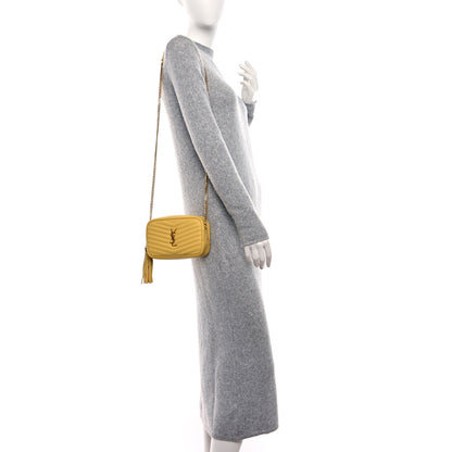Saint Laurent Grain De Poudre Matelasse Monogram Mini Lou Camera Bag Sunflower 2 of 10