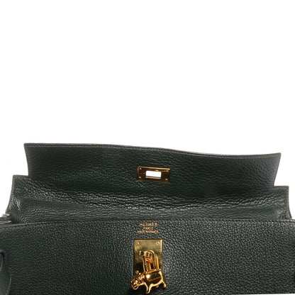 Hermes Togo Kelly Retourne 35 Vert Fonce 25 of 29