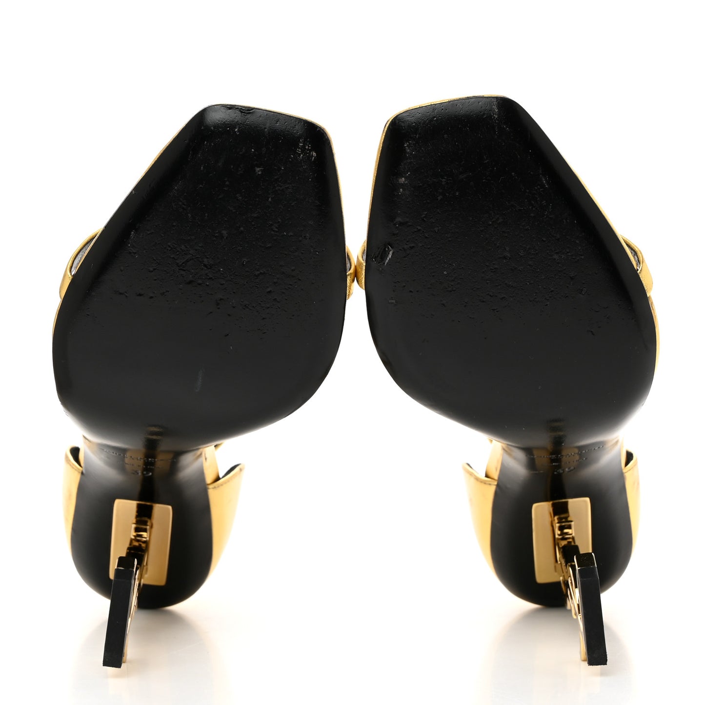 Metallic Lambskin Opyum 110 Sandals 39 Oro