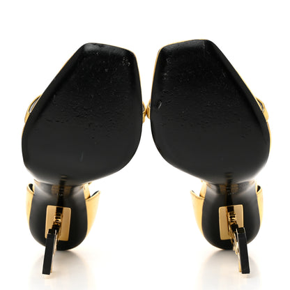 Saint Laurent Metallic Lambskin Opyum 110 Sandals 39 Oro 5 of 15