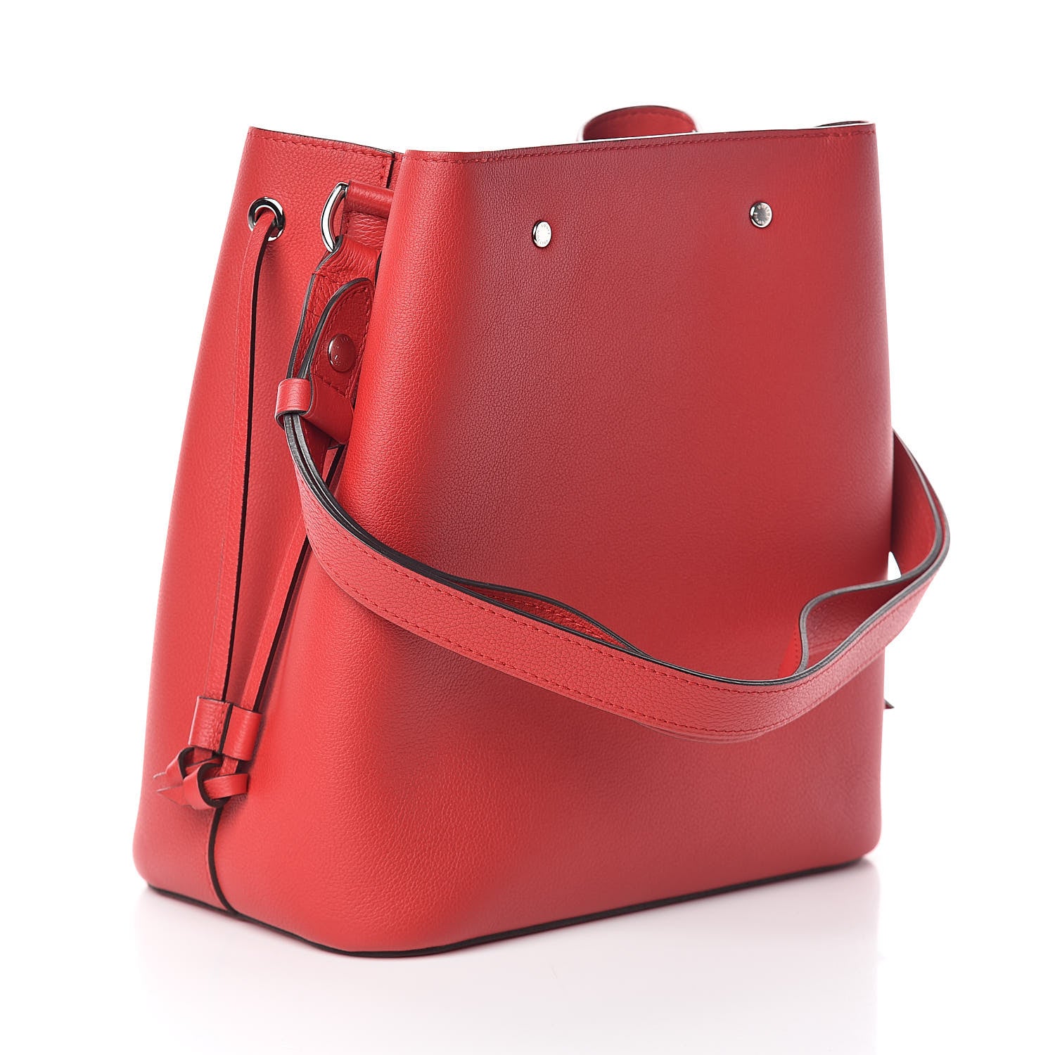 Louis Vuitton Calfskin Lockme Bucket Rubis 3 of 9