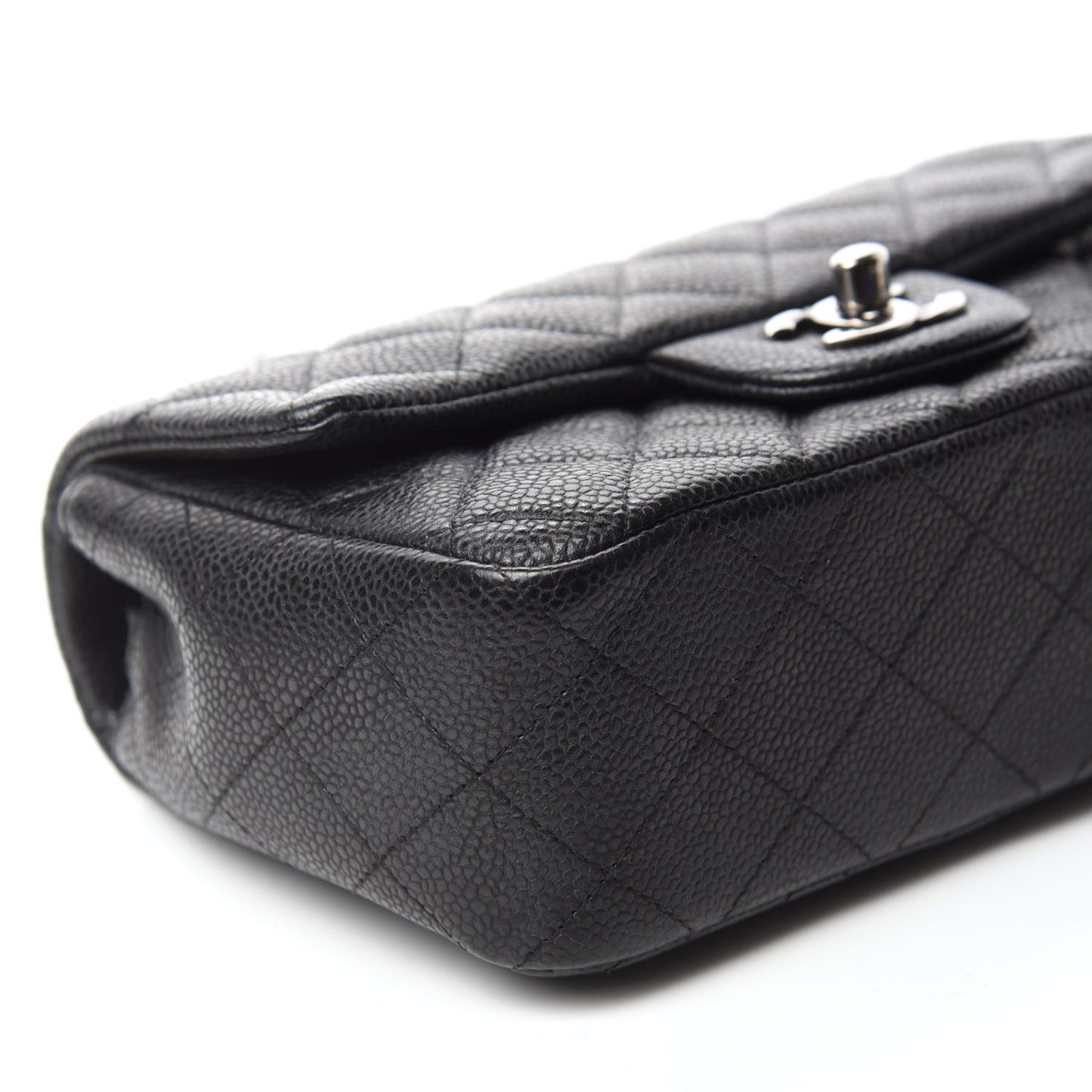 Caviar Quilted Mini Rectangular Flap Black