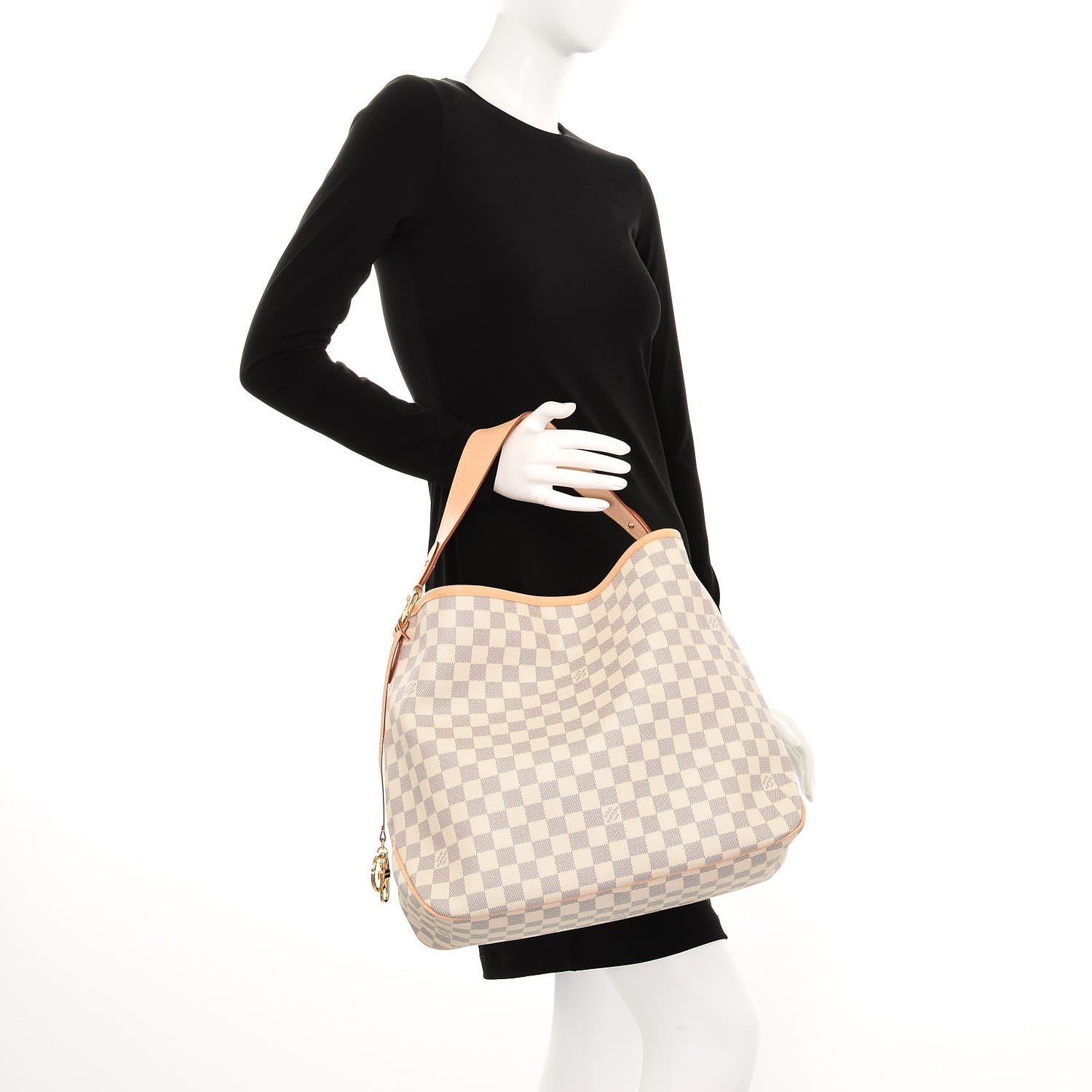 Louis Vuitton Damier Azur Delightful MM Rose Ballerine 2 of 9