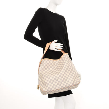 Louis Vuitton Damier Azur Delightful MM Rose Ballerine 2 of 9
