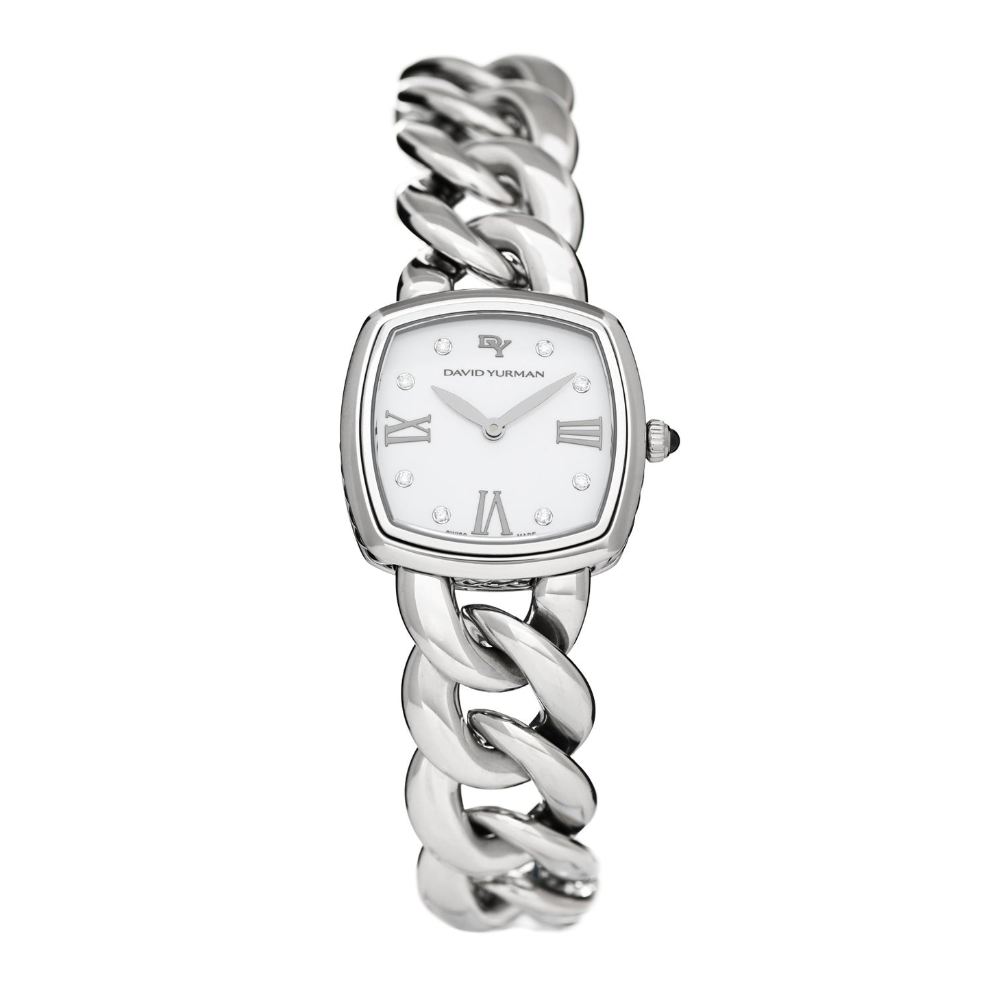 Stainless Steel Diamond 23mm Albion Quartz Watch White