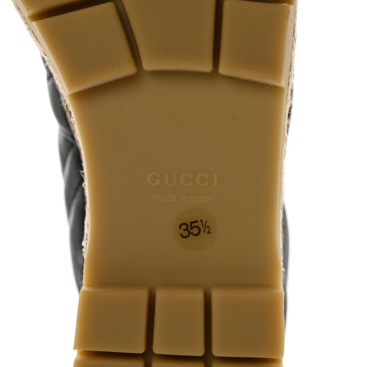 Gucci Nappa Matelasse GG Marmont Platform Espadrilles 35.5 Black 6 of 13