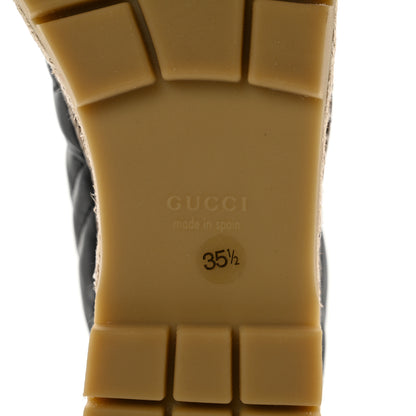 Gucci Nappa Matelasse GG Marmont Platform Espadrilles 35.5 Black 6 of 13