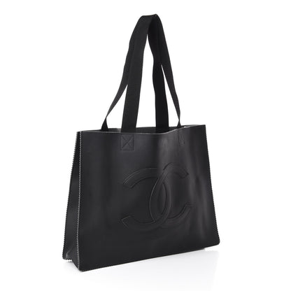 Chanel Rubber CC Tote Black 3 of 11