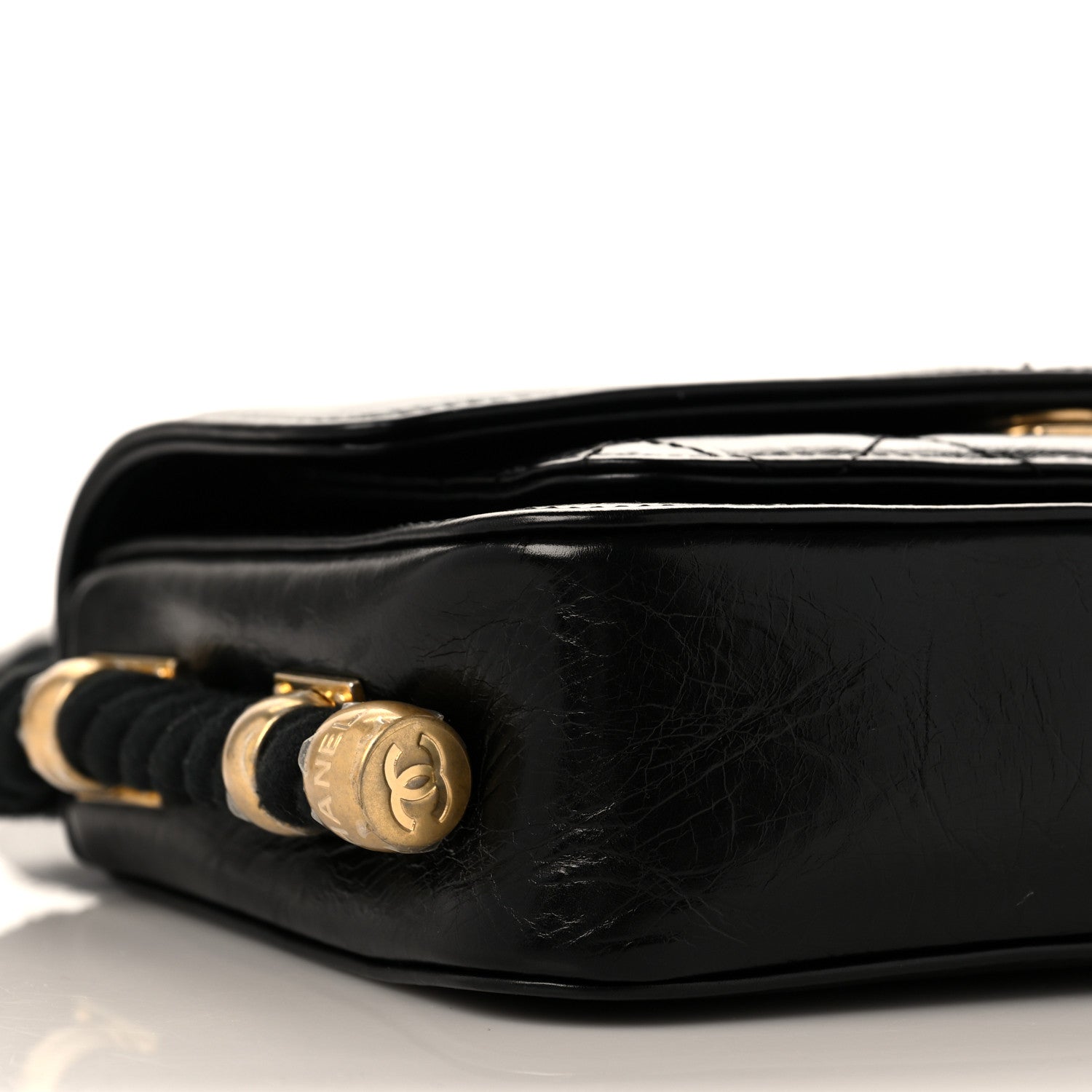 Chanel Crumpled Calfskin En Vogue Rope Flap Black 7 of 11
