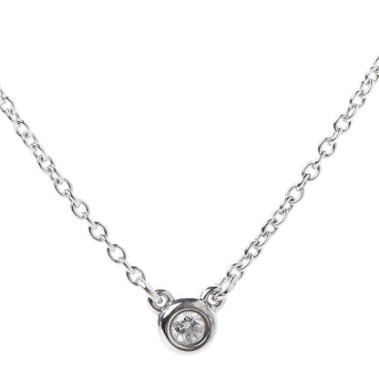 Tiffany Sterling Silver Diamond .03ct Elsa Peretti Diamonds by the Yard Pendant Necklace 4 of 7