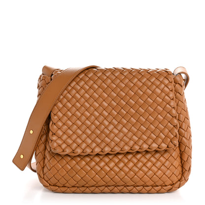 Bottega Veneta Nappa Intreccio Padded Small Cobble Shoulder Bag Caramel 1 of 13
