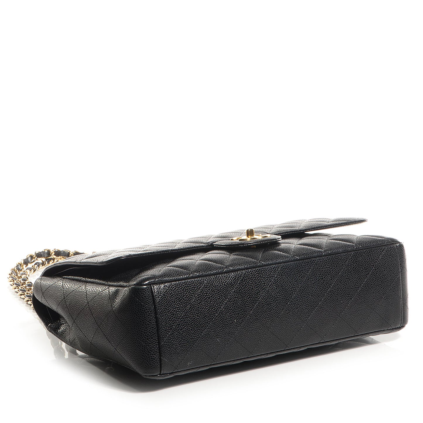 Caviar Quilted Maxi Double Flap Black