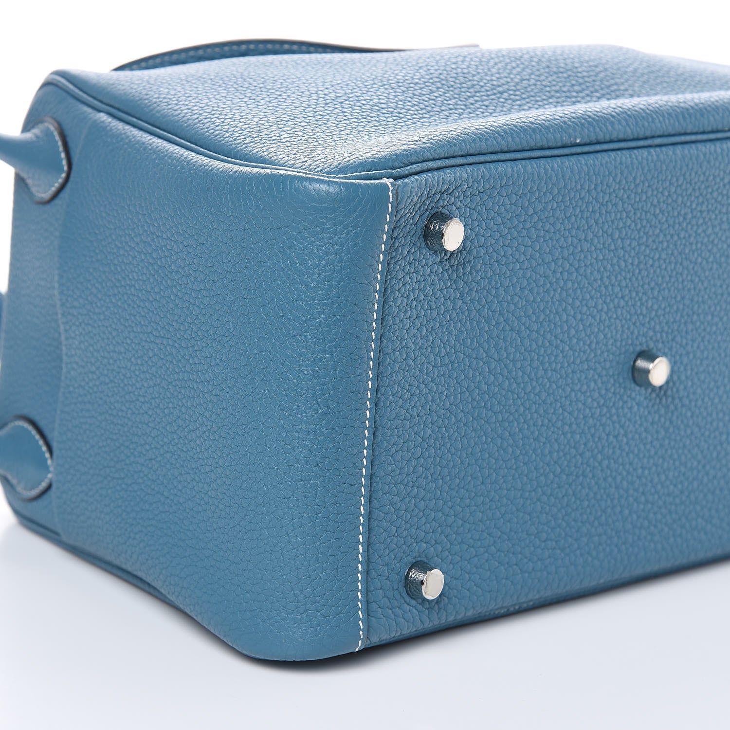 Hermes Taurillon Clemence Lindy 30 Blue Jean 8 of 12